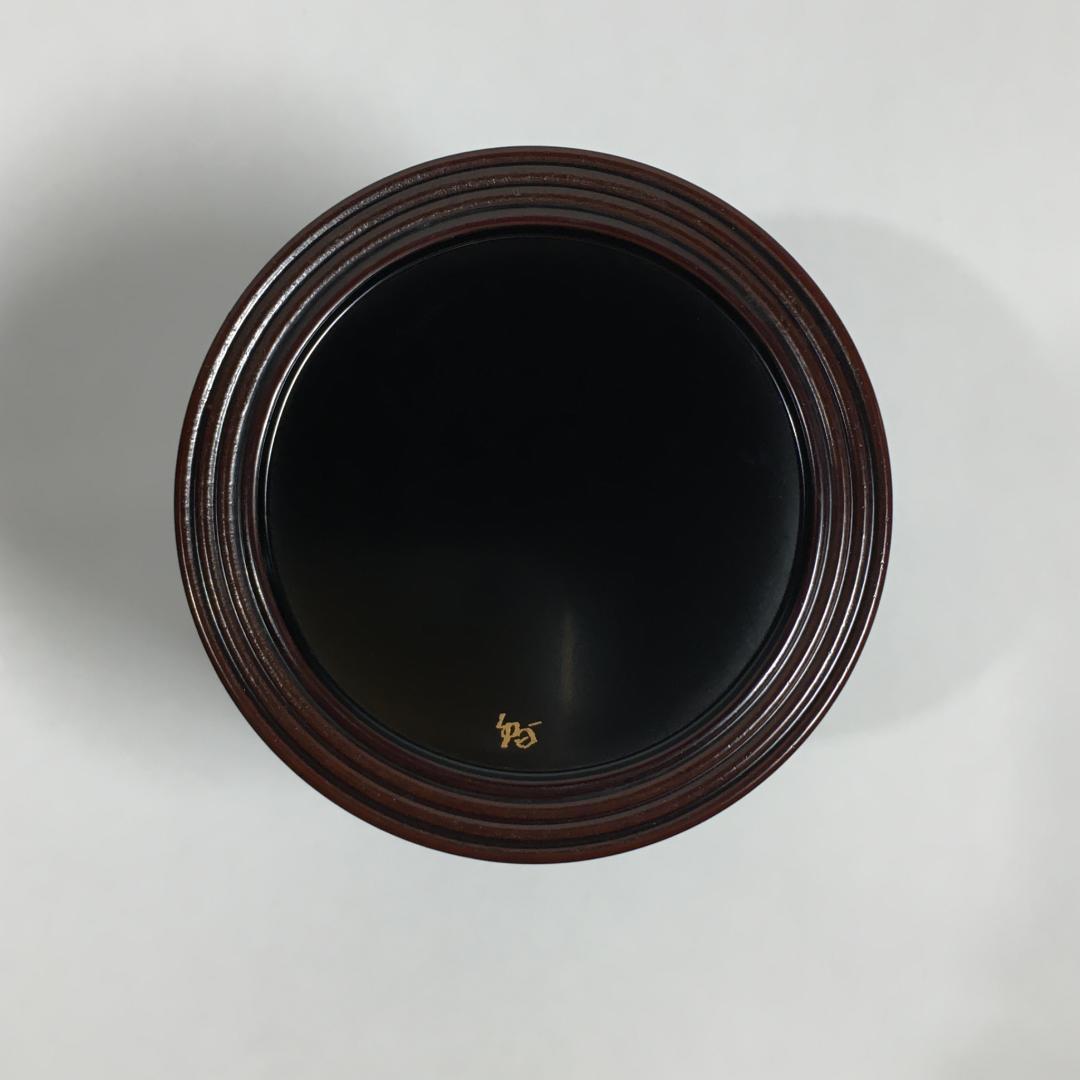 極美品！ 四代 大下香仙 鱗鶴蒔絵 筋中次 棗 内蒔絵 茶道具 共箱/共布