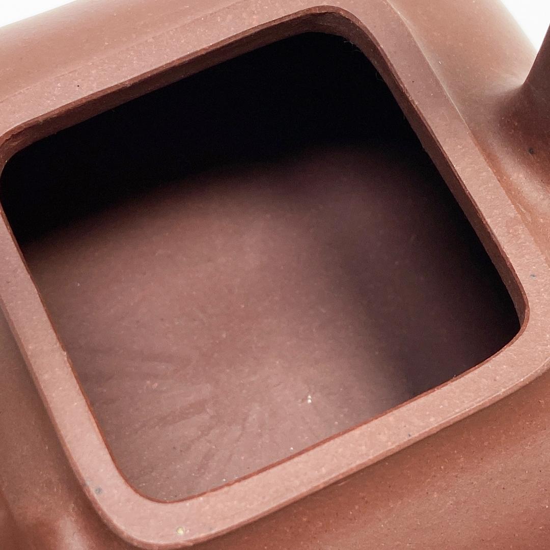 中國宜興 婉芬 朱泥紫砂 蓋内在銘 提梁 急須 茶器 陶器工芸 茶道具