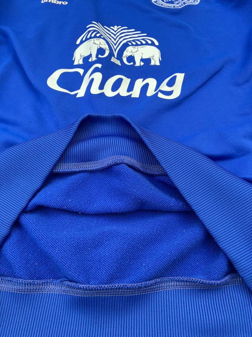 【希少デザイン】アンブロxエバートンFC スウェットシャツ　デカロゴ　L