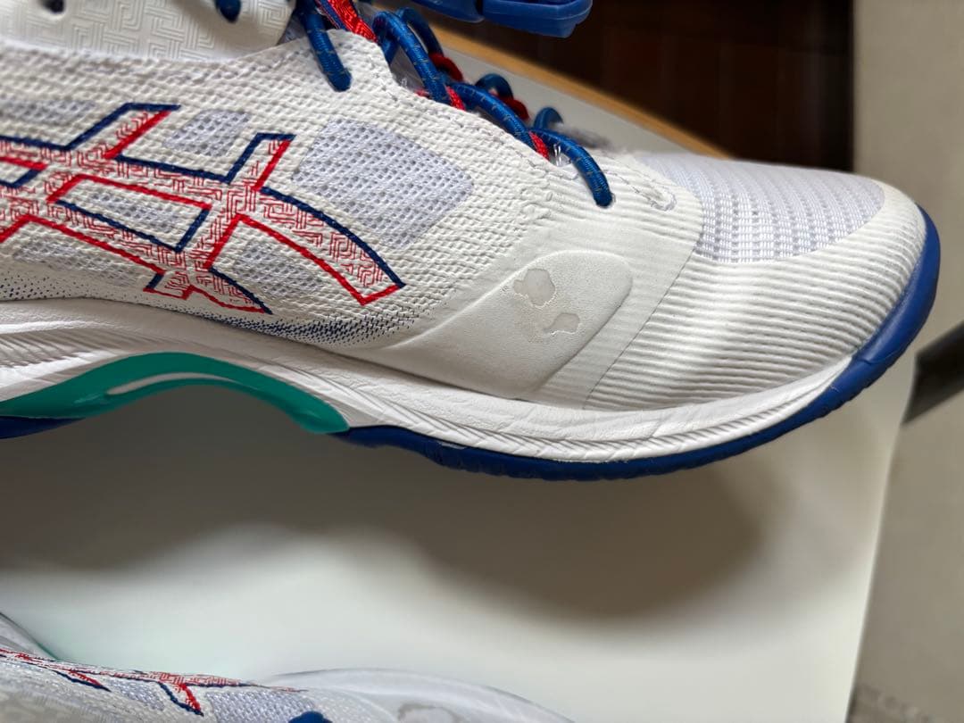 ASICS バレーボールシューズ ホワイト/ブルー/レッド