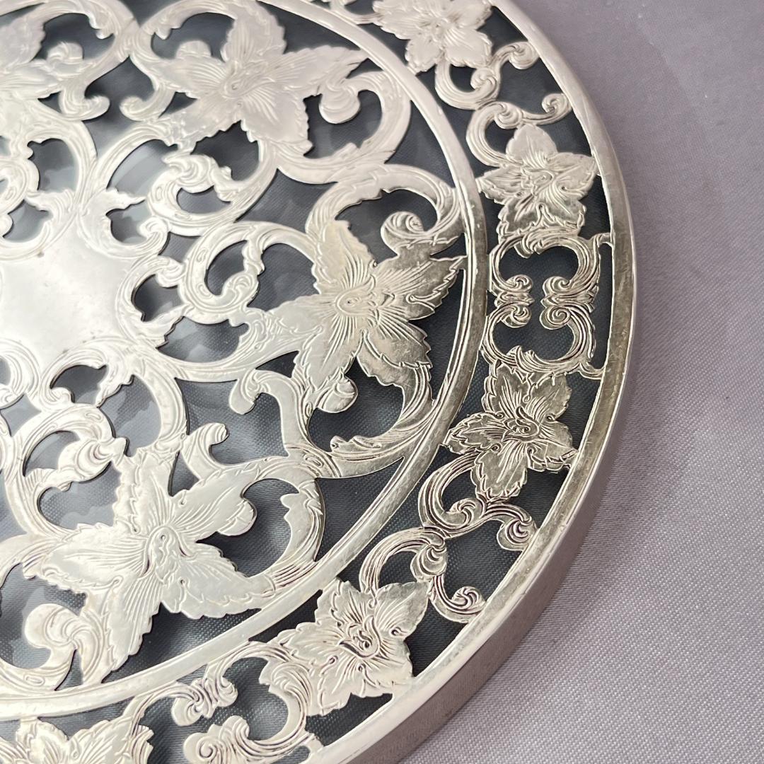 【WEBSTER】 【純銀 / ガラス】ティーセンター 15cm スターリング