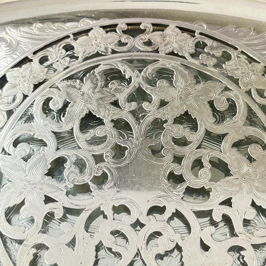 【WEBSTER】 【純銀 / ガラス】ティーセンター 15cm スターリング