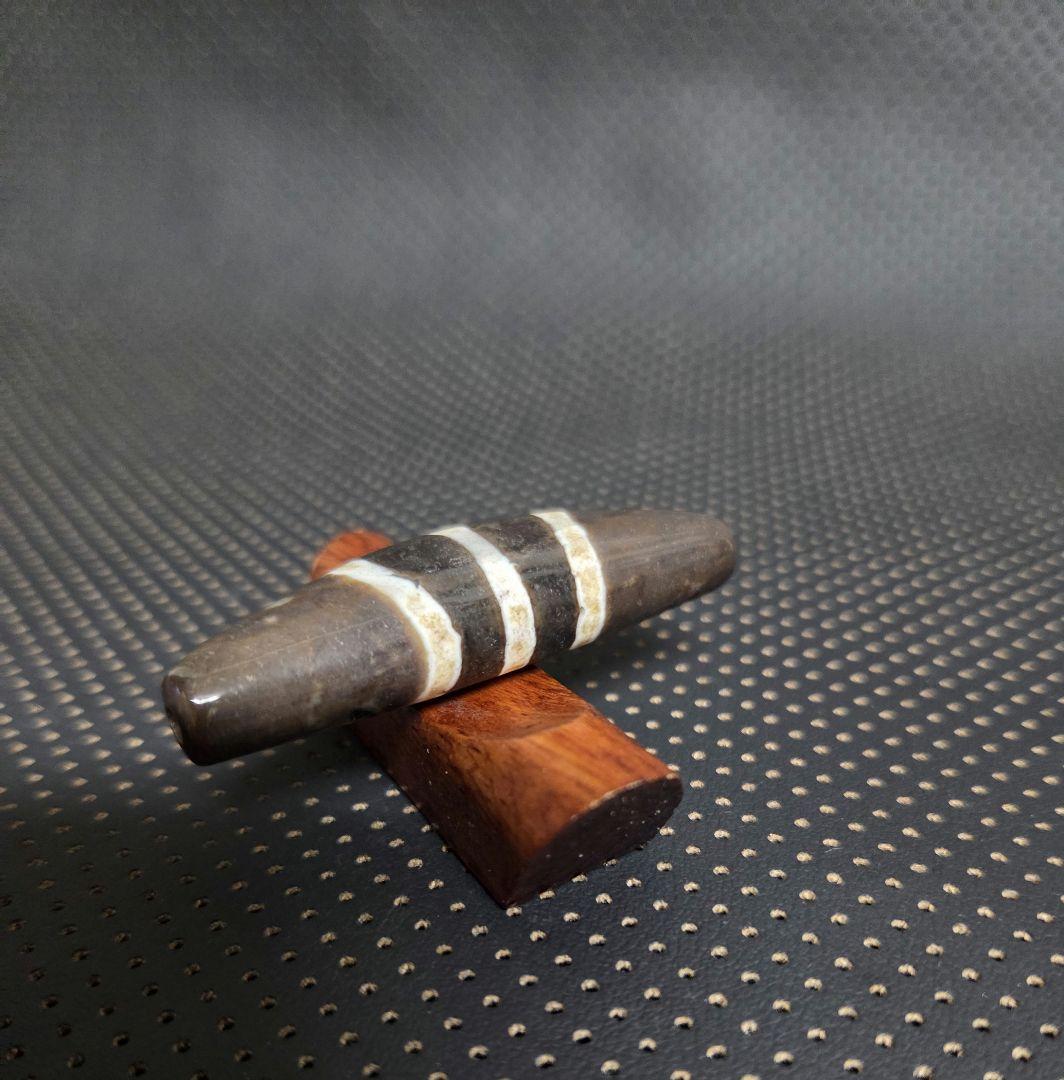 831　天珠　湾月　三線天珠　Chung　dzibeads！