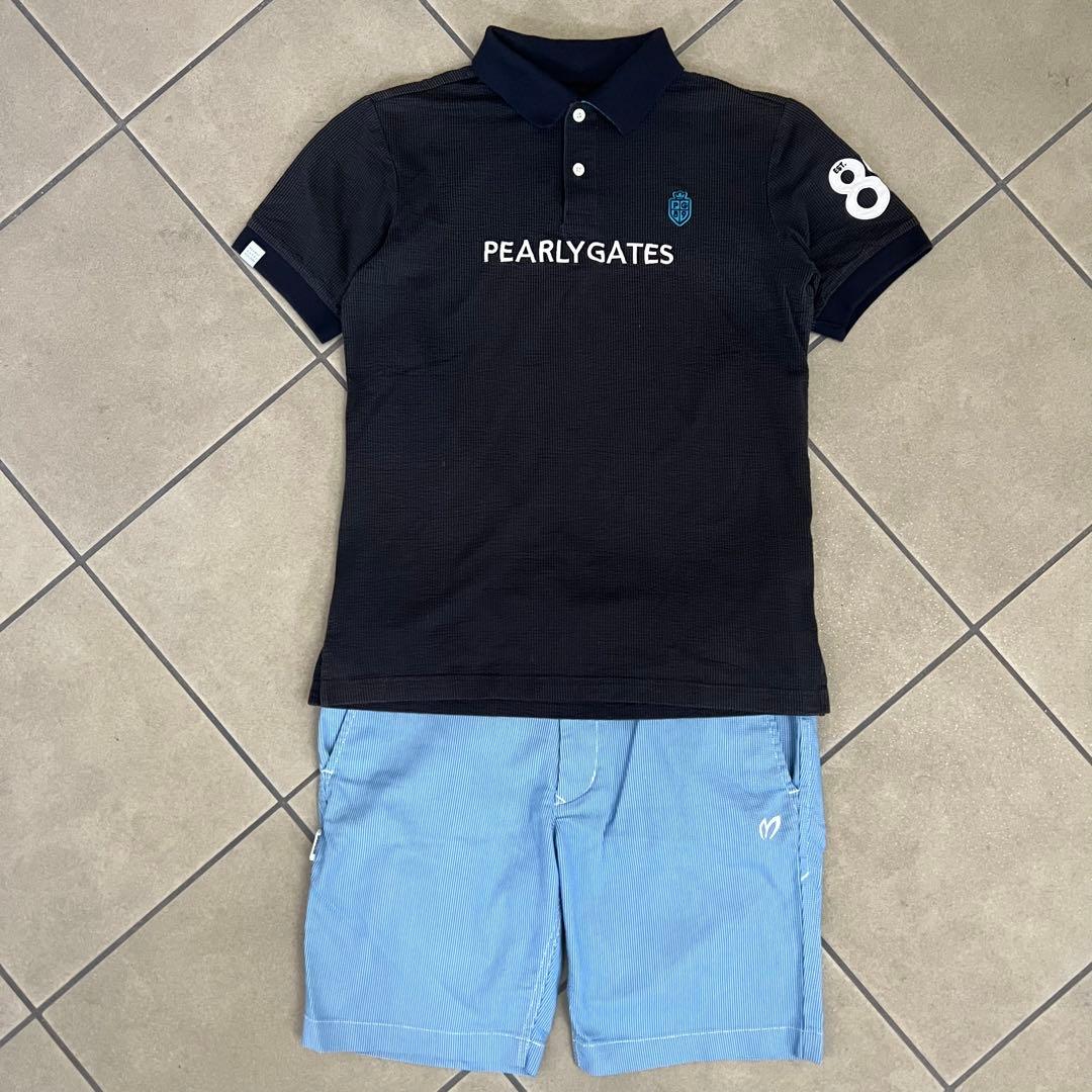 パーリーゲイツ　マスターバニー　セットアップ　メンズ　ゴルフ　シャツ　パンツ M