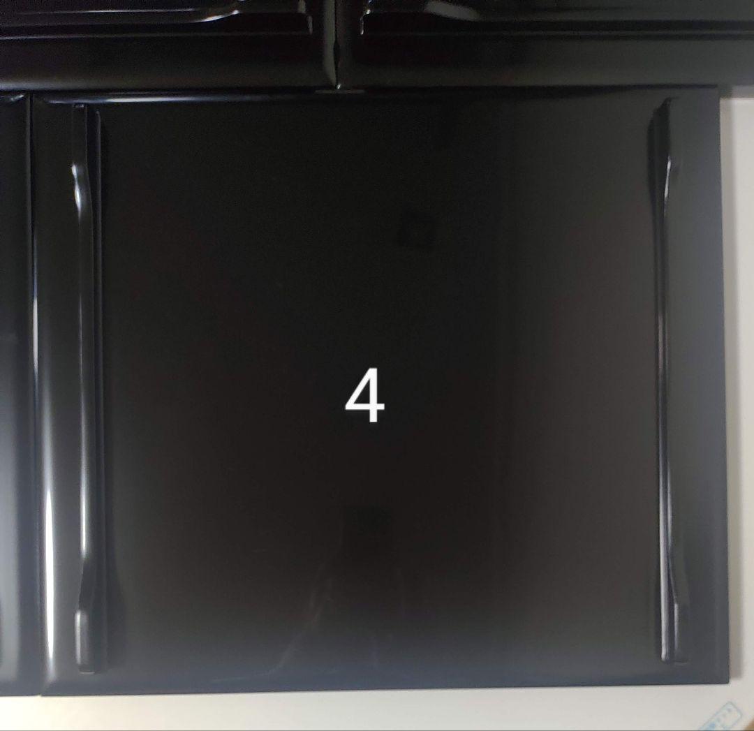 輪島塗　真塗　脚付き会席膳5客セット　　　　塗師 若島量平