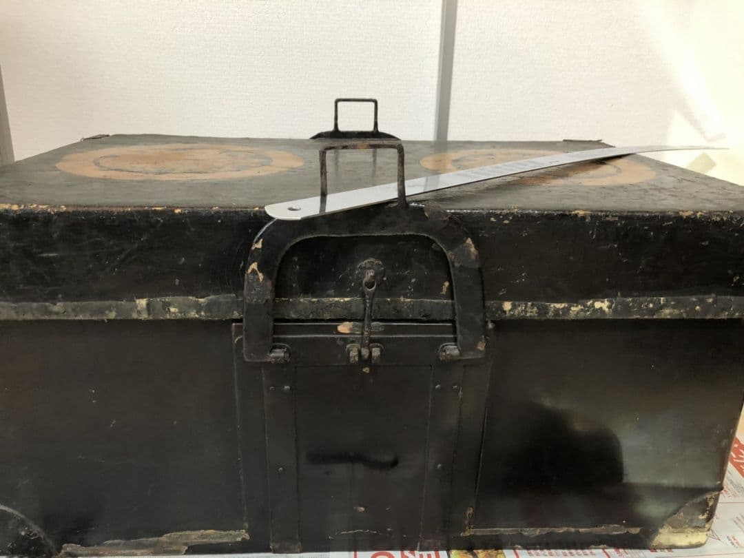 鳥取城、揚羽蝶家紋入りの箱、因幡物、因幡掟セット、因幡物、掟前アンティーク家具