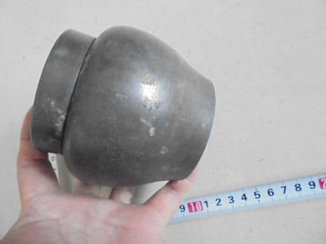 AKa7058　古錫　茶入れ　〇〇堂造　当時物