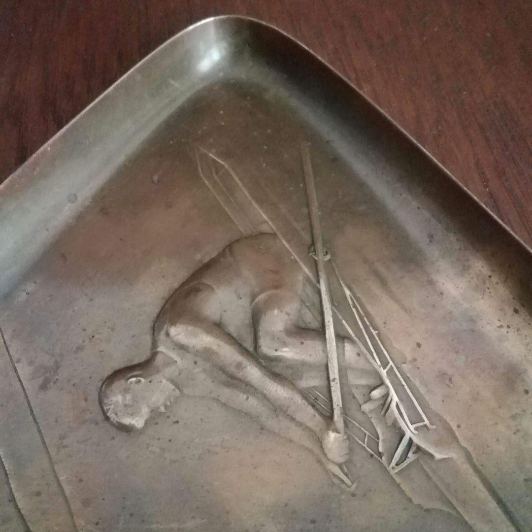 逸品　貴重なWMFアールデコ　三角トレー　真鍮　ヒトラーユーゲント　ドイツ