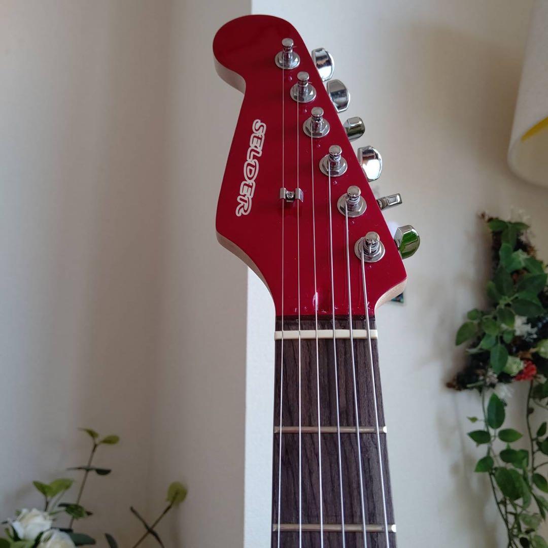 セルダー　エレキギター 赤 左利き用