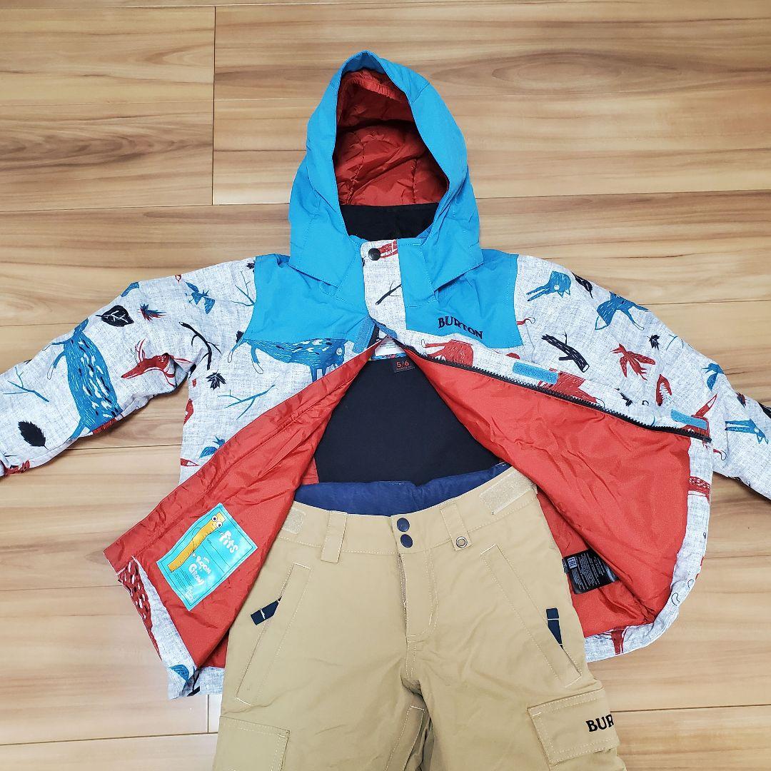 【3点セット】BURTON 子ども用スノーボードウェア　上下セットお尻パッド付き