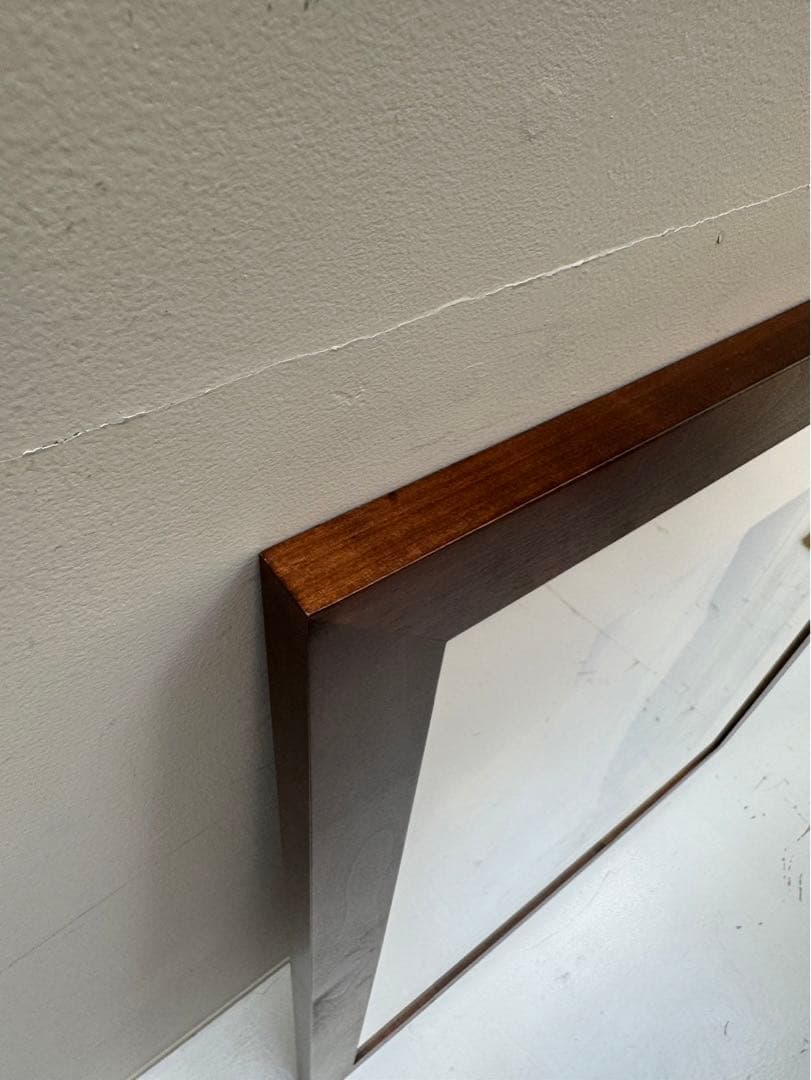 【在庫25】額 額縁 木製 焦茶 ダークブラウン 大きいサイズ アート 写真 b