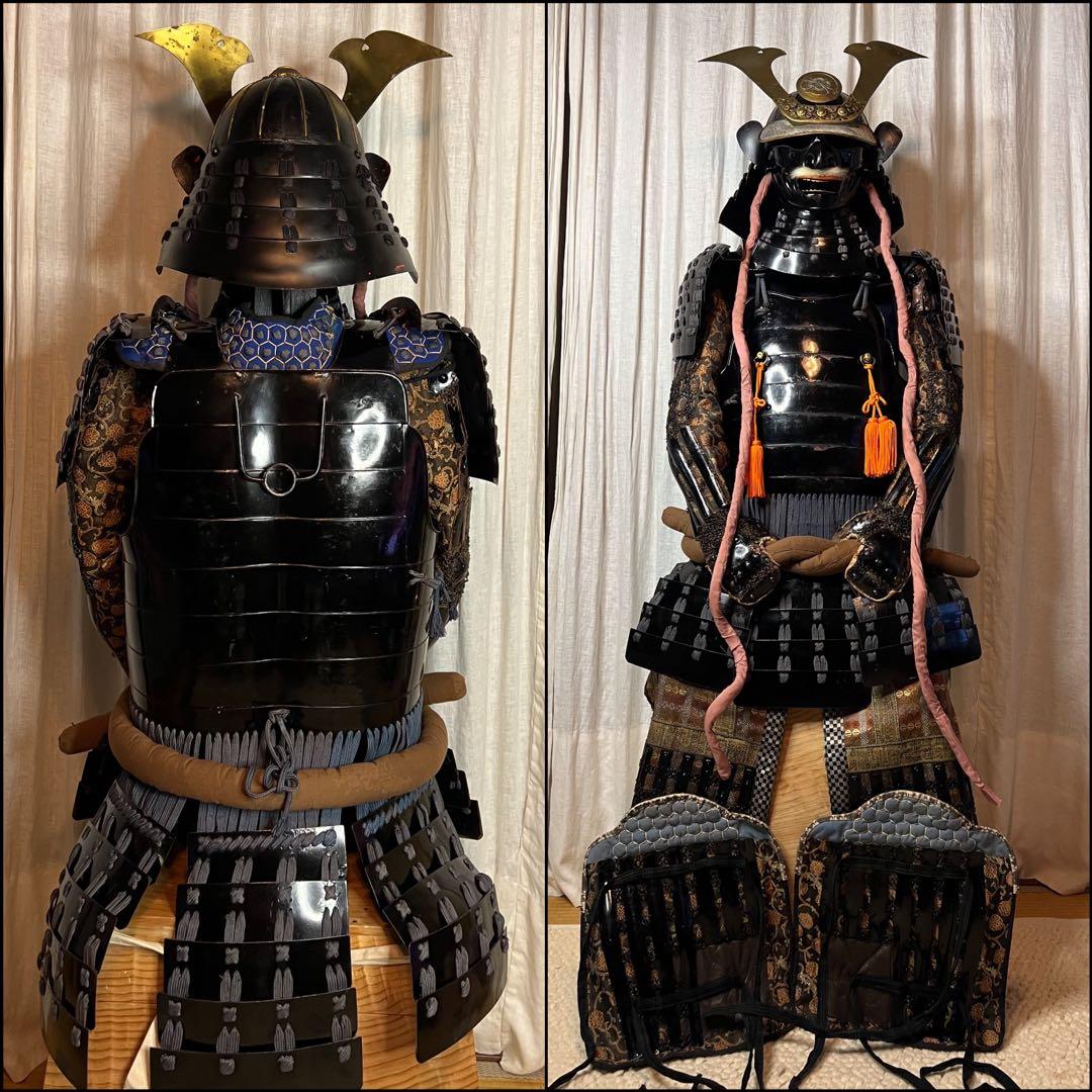 【BLACK】【越前朝倉家 鎧】日本甲冑【等身大】鎧一式【清掃•除菌】済