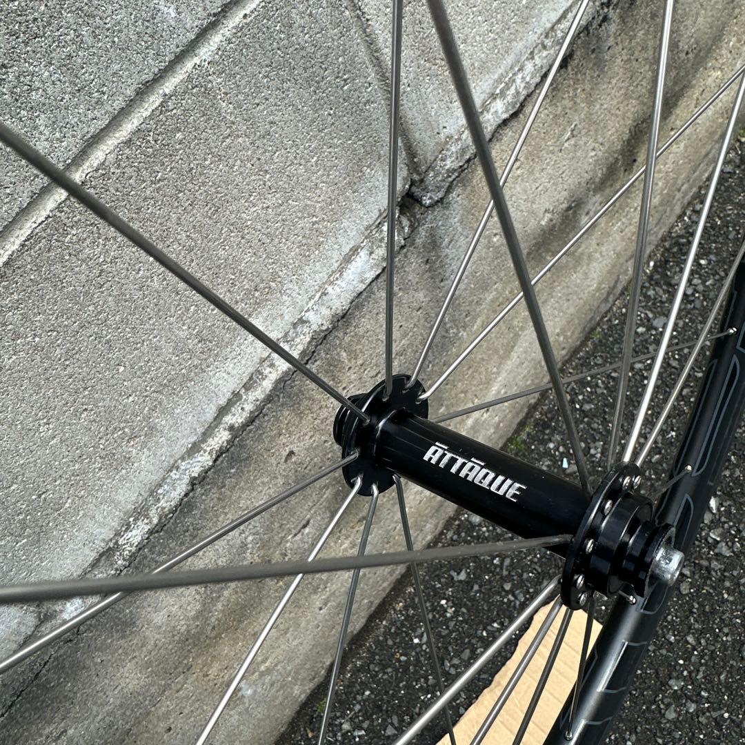 ピストバイク　カーボン　クリンチャー　ホイールセット　ATTAQUE 700c