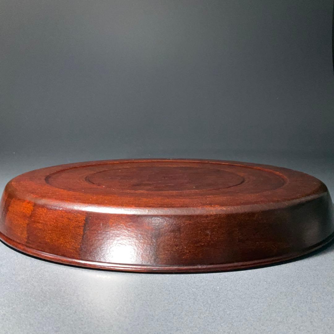 漆塗　丸盆　人間国宝・増村紀一郎　共箱　R1274A