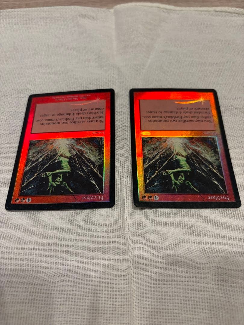 【Foil】《火炎破/Fireblast》(FNM)[DCIマーク] 赤