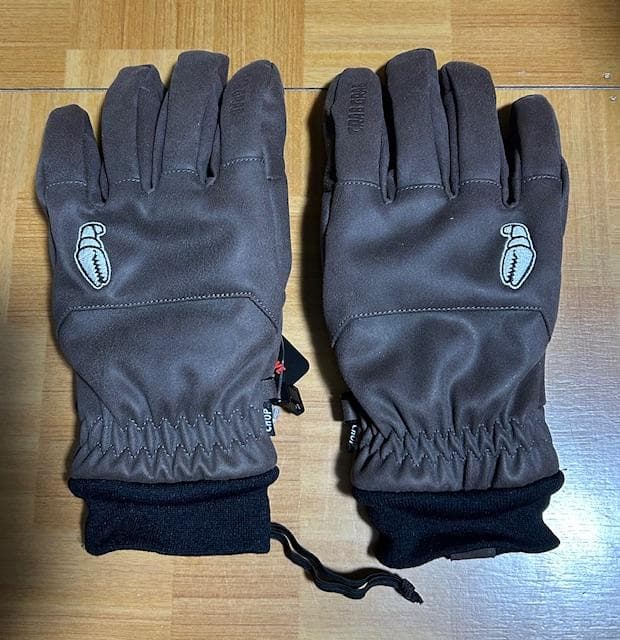 新品CRABGRABスノーボードCHOPGLOVE LサイズGREYブラウン