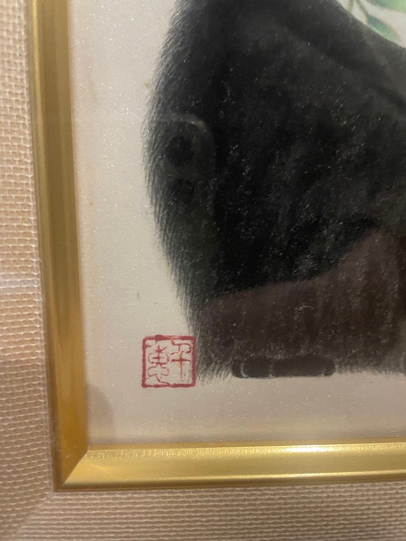 原画　久野千恵美「招き猫」日本画 〇招き猫の画家