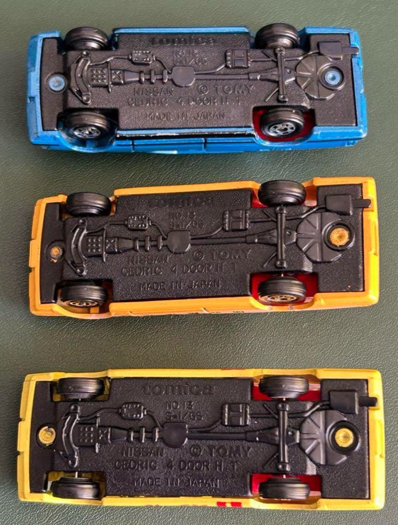 日本製 トミカ ニッサン セドリック 4ドアハードトップ 3台セット Y30
