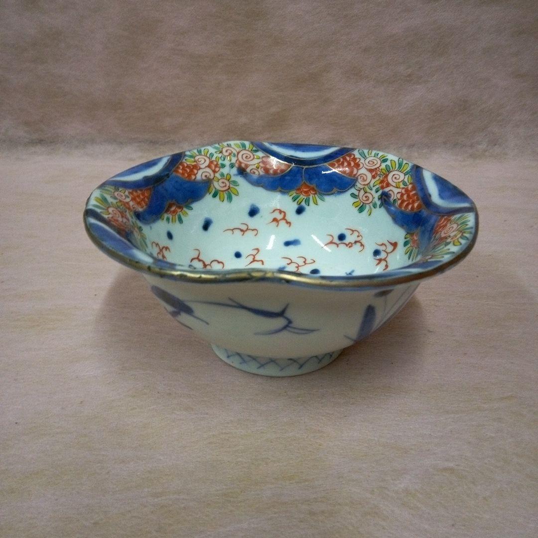 古伊万里　麒麟鳳凰文様錦三ツ鉢　古美術　古道具　骨董品