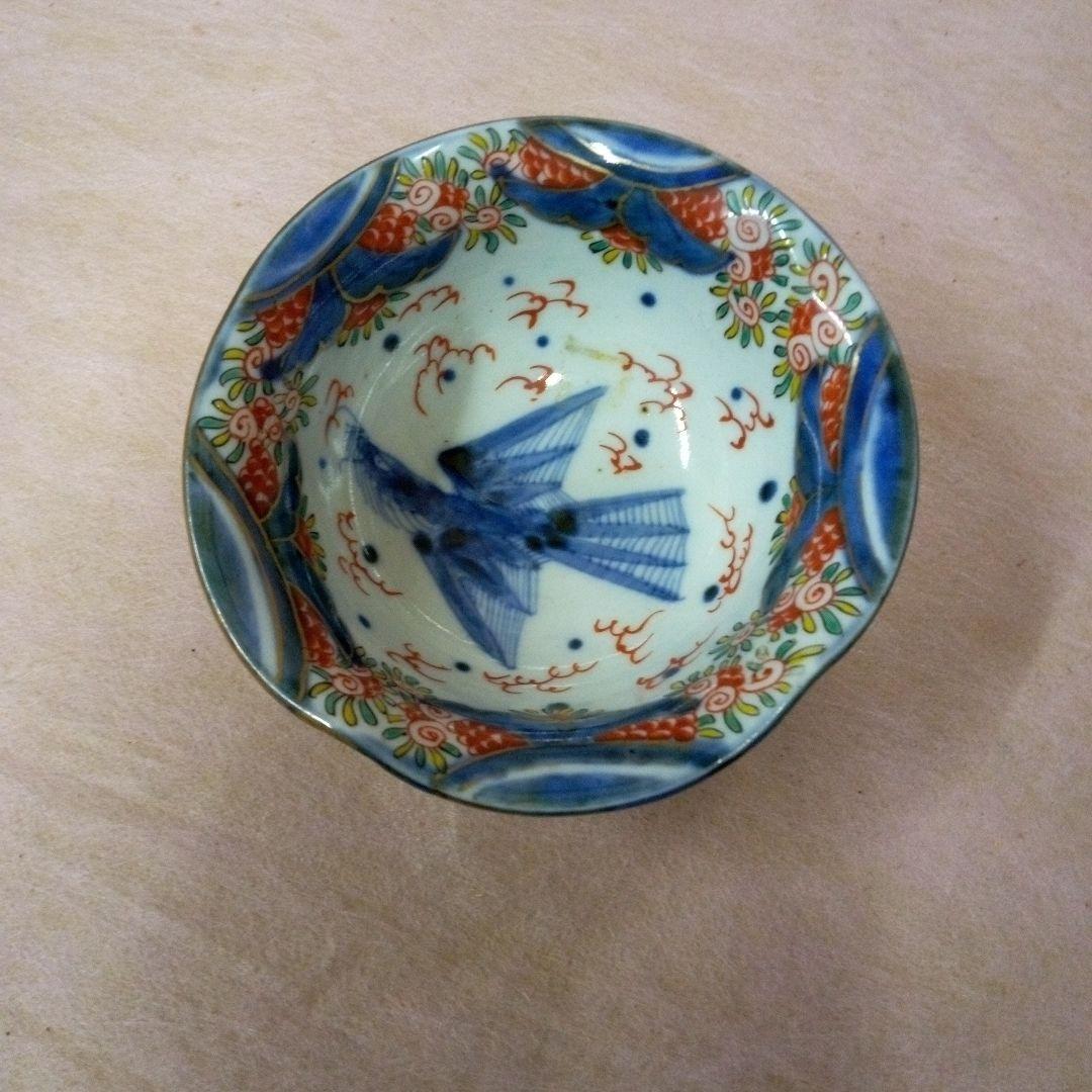 古伊万里　麒麟鳳凰文様錦三ツ鉢　古美術　古道具　骨董品