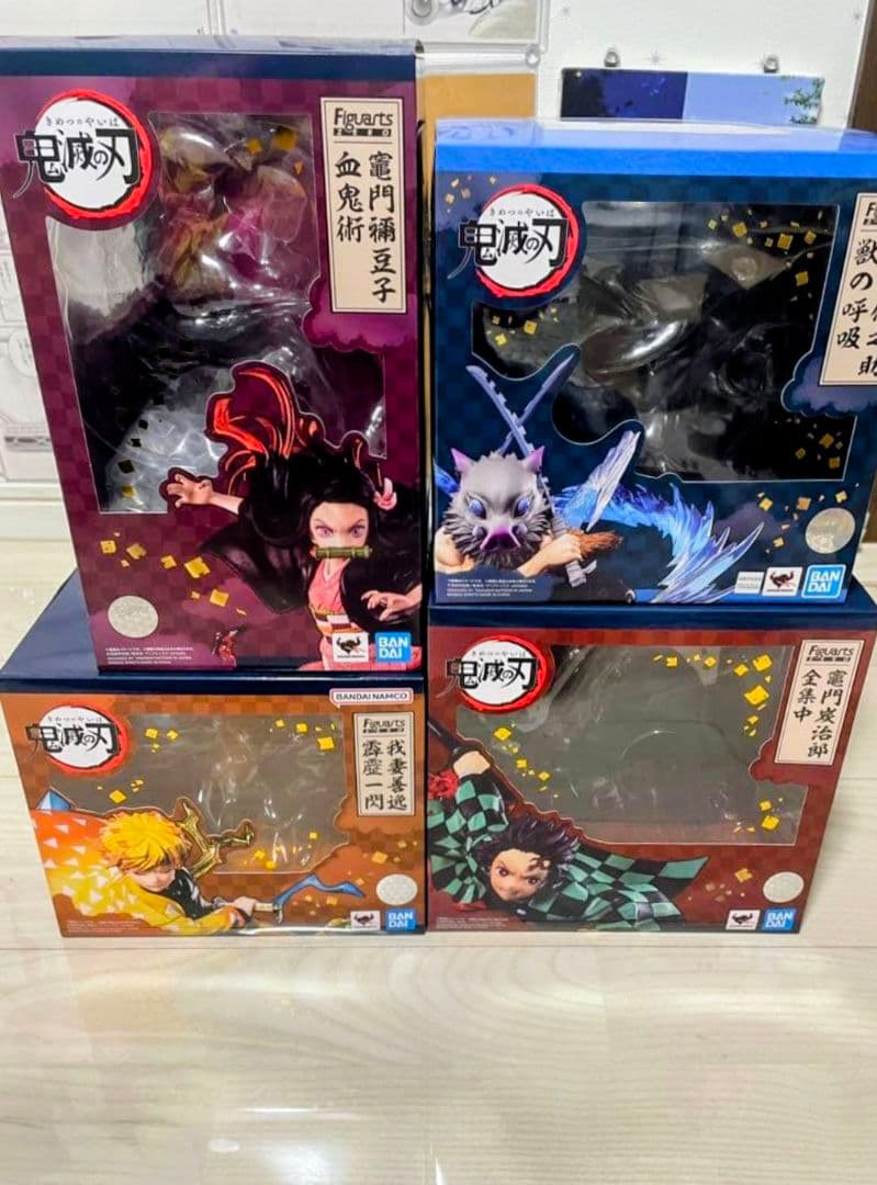 鬼滅の刃 フィギュア フィギュアーツ 竈門炭治郎 禰豆子 我妻善逸 嘴平伊之助