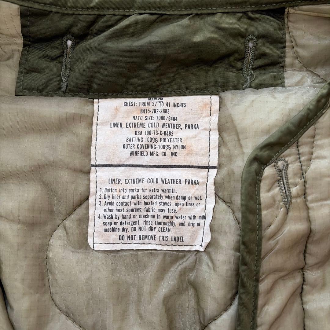 【実物】米軍M-65 モッズコート用ライナーUSED 極寒用パーカライナー