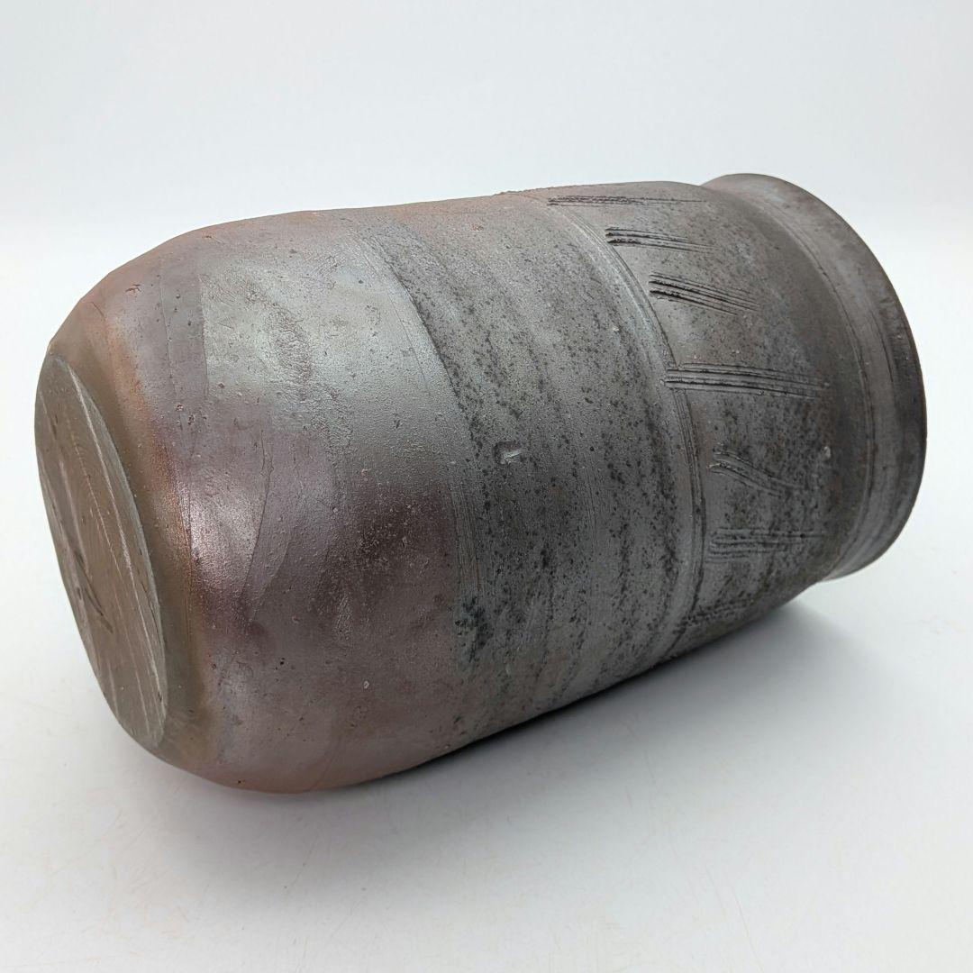 人間国宝 藤原雄 備前焼 花器 用心箱 花瓶 花入 花生 フラワーベース 華道具