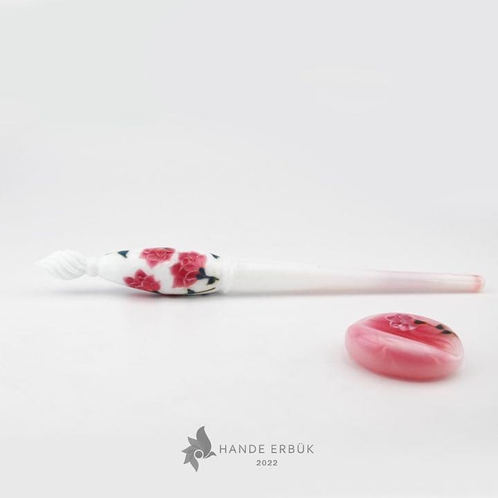 【トルコ・ガラスペン】桜（ホワイト）