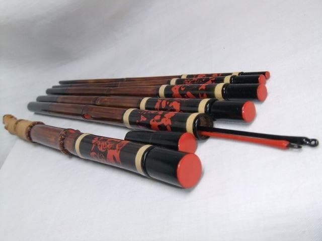 和竿　根付き古竹矢竹　タナゴ竿　118