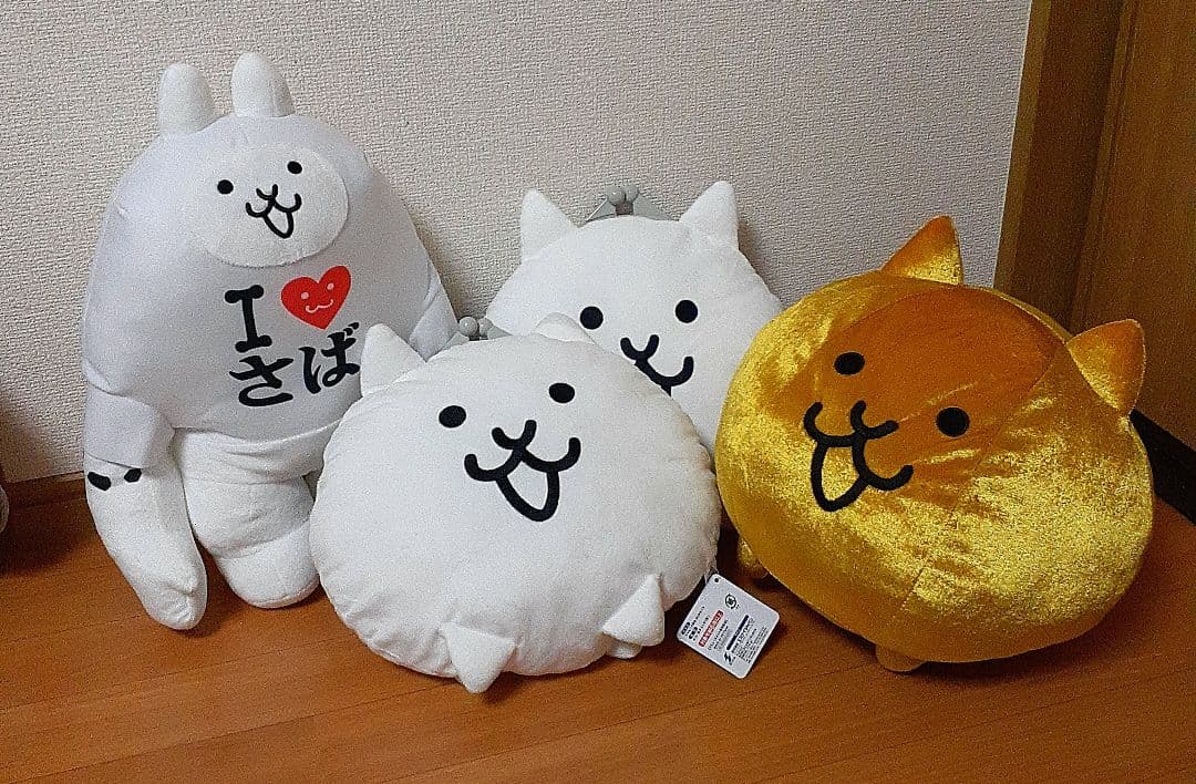 【にゃんこ大戦争】ぬいぐるみ　がま口バッグ　エアぬいぐるみ