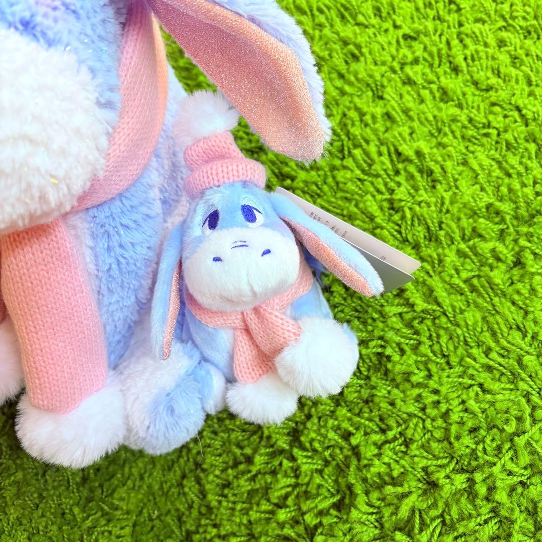 イーヨー ぬいぐるみ &キーチェーン ピンク　ブルー Winter Shiny