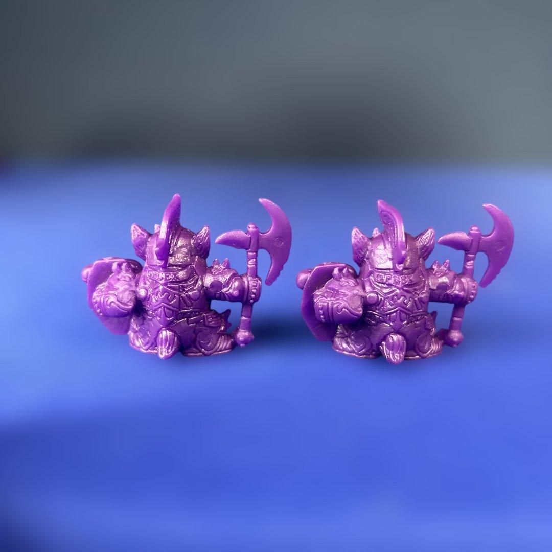 【希少】甲竜伝説ヴィルガスト 消しゴム フィギュア 戦士&モンスター　紫