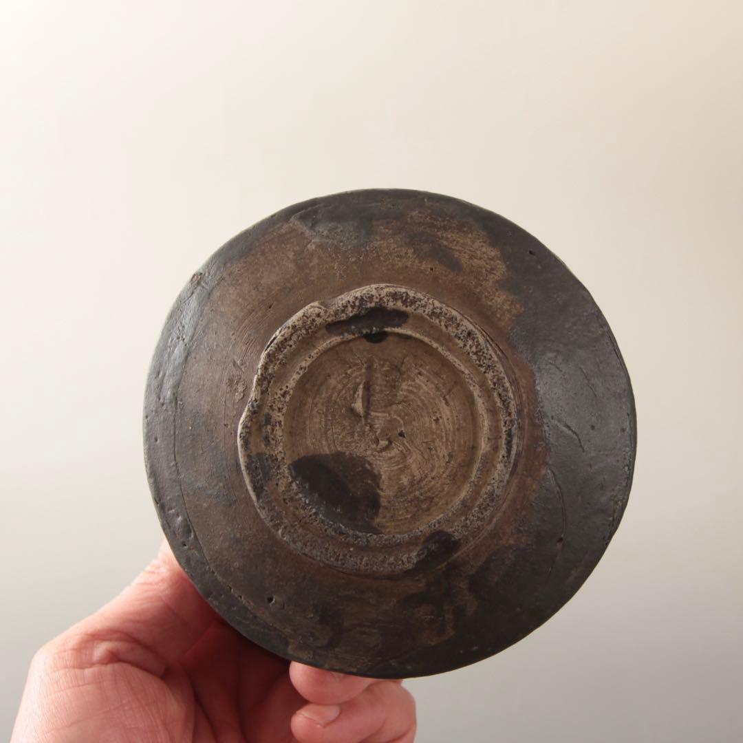 黒織部 筒茶碗 古美術 復興織部 茶道具 茶碗 織部 古道具 アンティーク