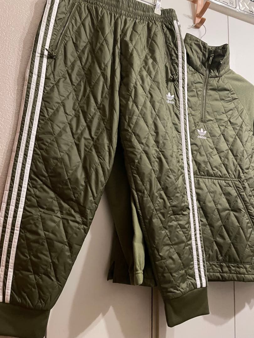 adidas アディダス キルティング ジャージ ブルゾン セットアップ