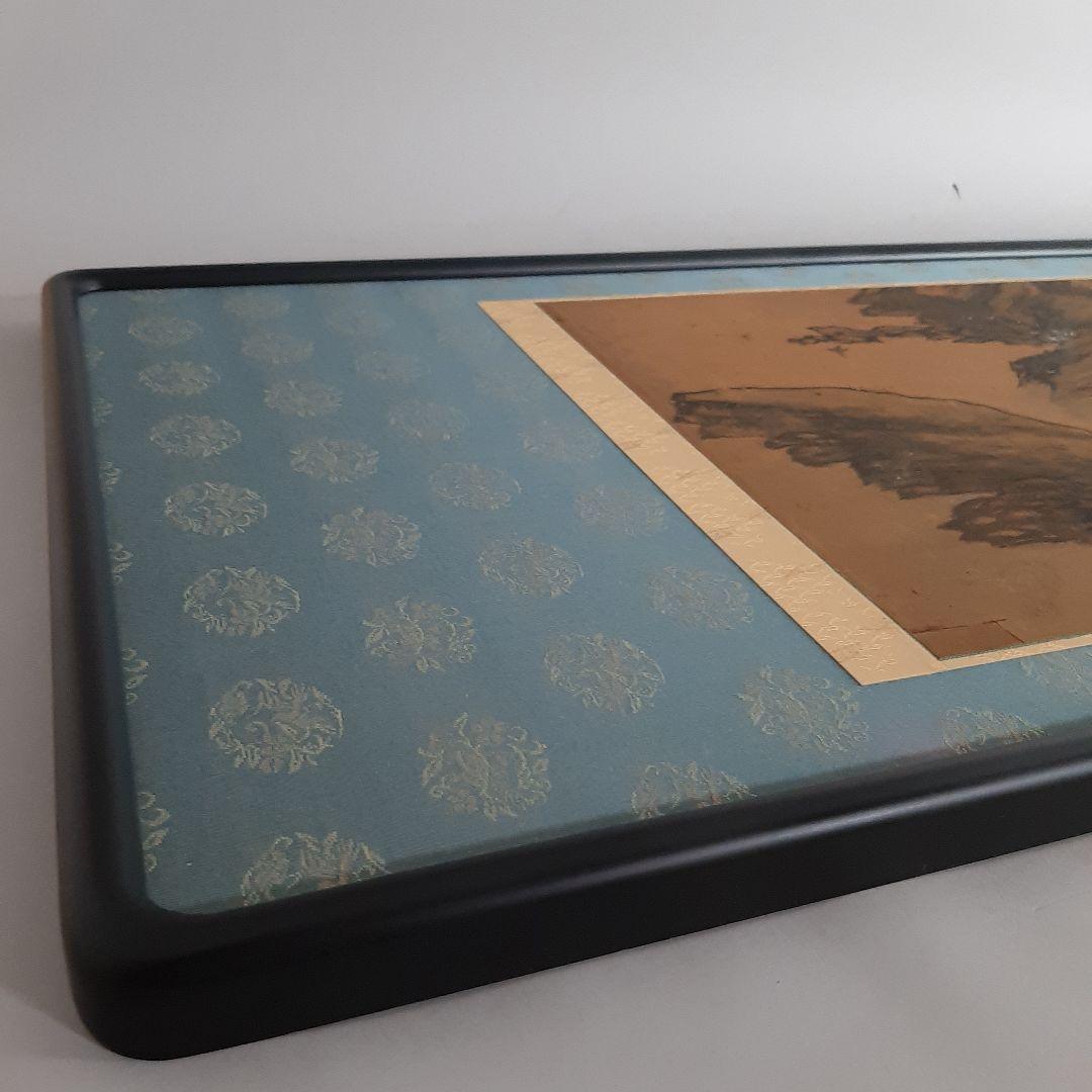 No4613 扁額装　春擧　松梅図　肉筆紙本　紙箱入り　日本画　古美術　送料無料