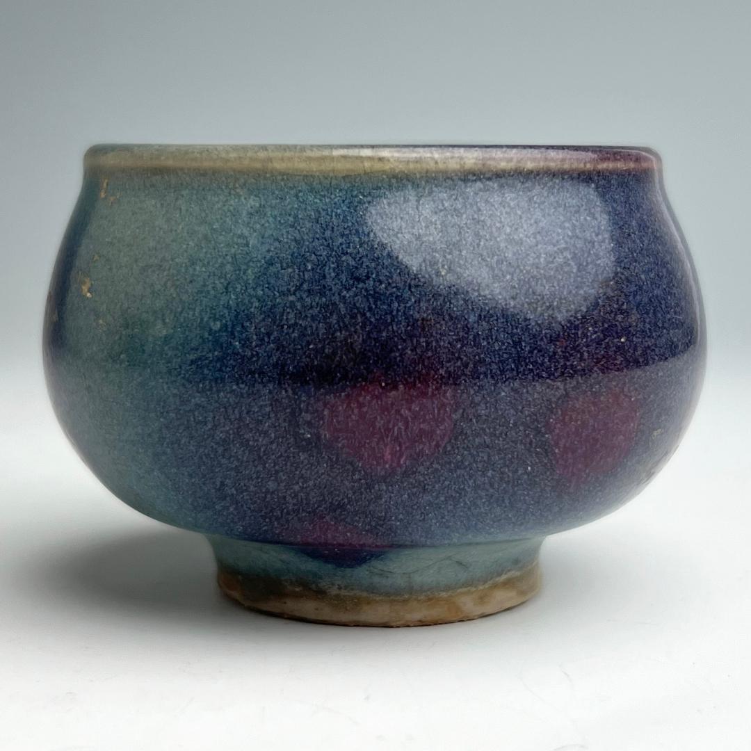 鈞窯天藍釉紫斑水洗 唐物 中国古玩 中国美術 A922