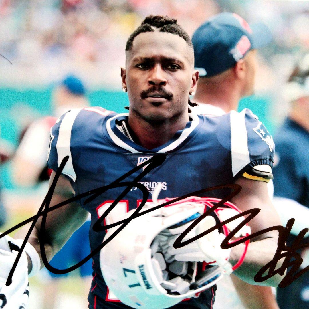 アントニオ・ブラウン直筆サイン入り2Lサイズ写真…アメリカンフットボール……