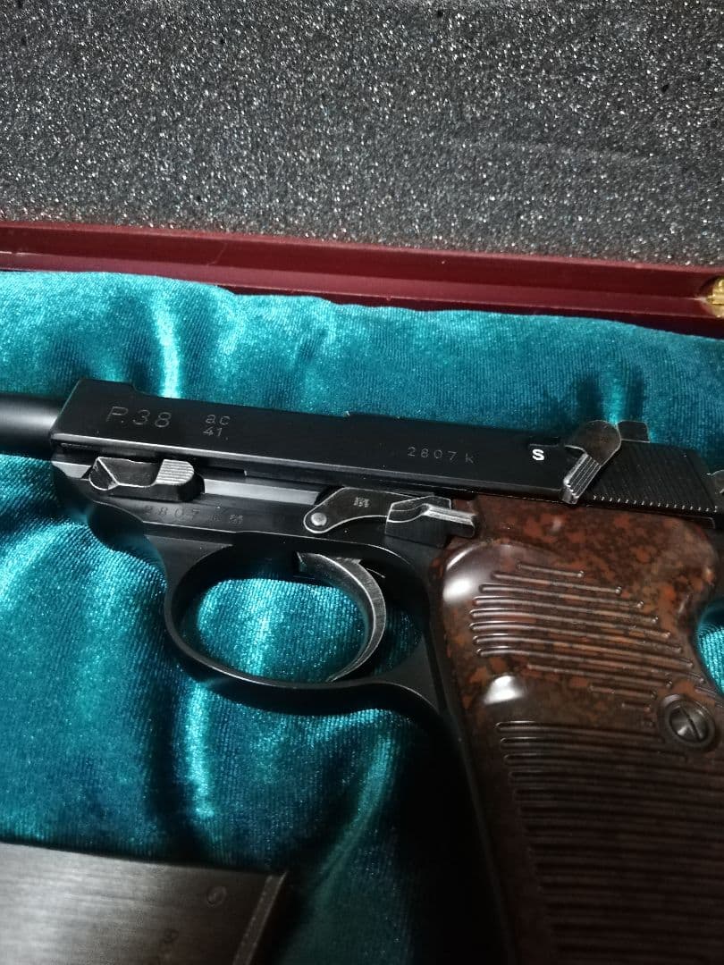 明日終了⭐マルゼン ワルサーP38 ガスブロカスタム⭐銃ケース付