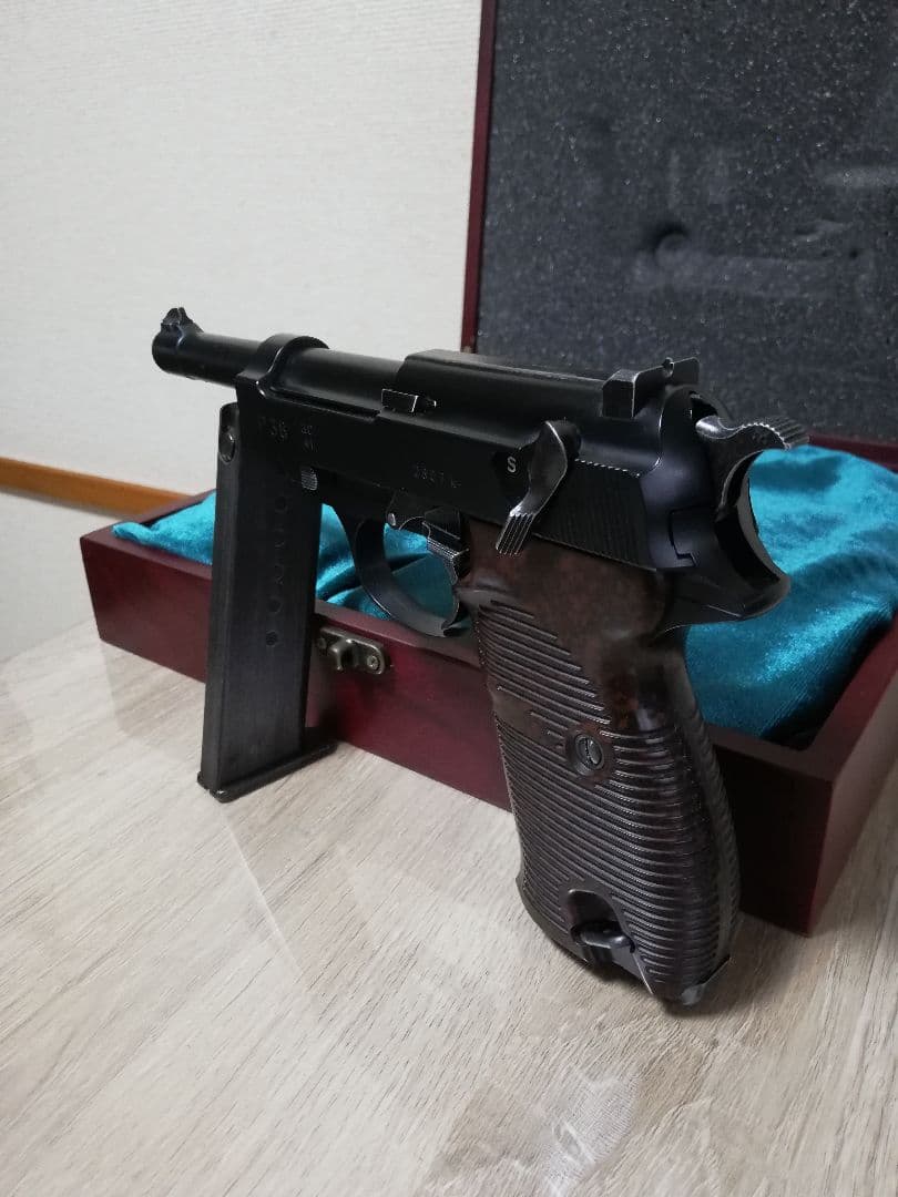明日終了⭐マルゼン ワルサーP38 ガスブロカスタム⭐銃ケース付