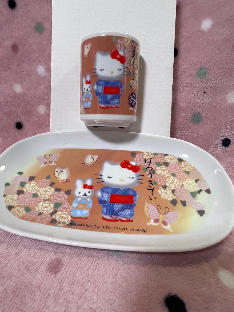 【超希少12種フルコンプ】ハローキティ 四季の湯呑み＆菓子皿 24点フルセット