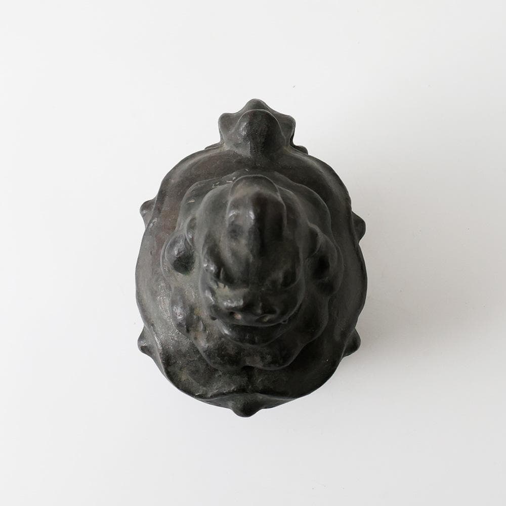 李王家 朝鮮美術品製作所謹造製 古銅 獅子香炉 2836g高さ22㎝李朝中国美術