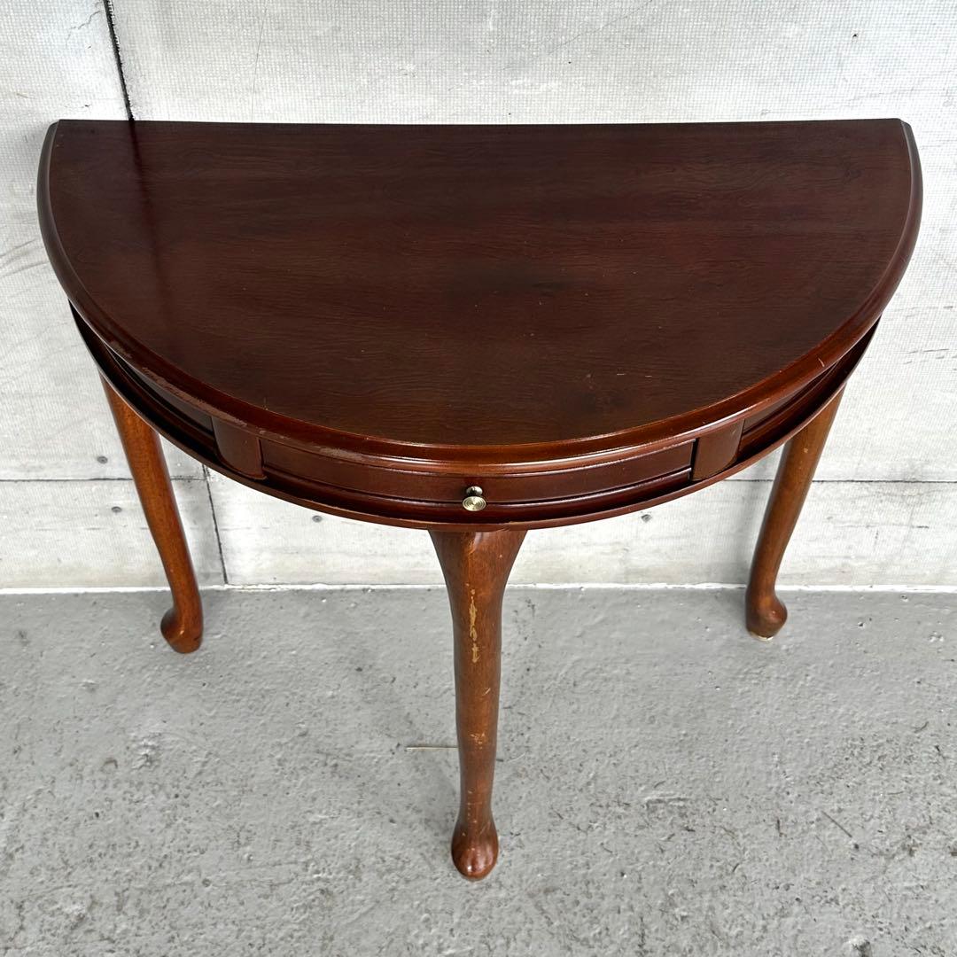 ★90s★猫脚 半円コンソールテーブル｜COGIT｜電話台｜花台｜クラシック家具