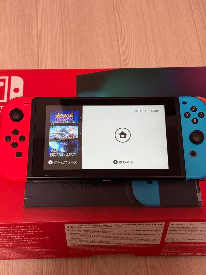 【美品】 Nintendo Switch 本体 ネオンレッド/ネオンブルー