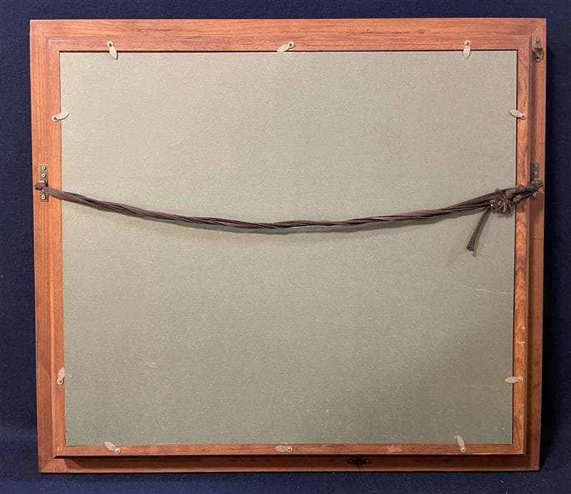 「真作」猿渡一根『秋色の民家』 風景画　油彩画　額装　サイン有り　F10号