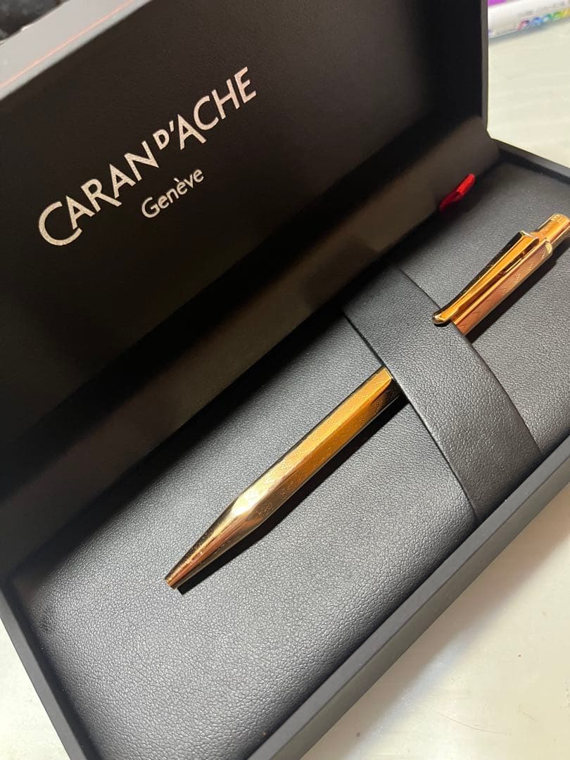 カランダッシュ　エクリドール　シェブロン　ローズゴールド　ボールペン