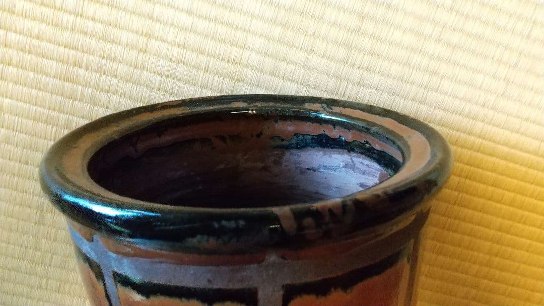 人間国宝 賓田庄司 火鉢 共箱 昭和初期！