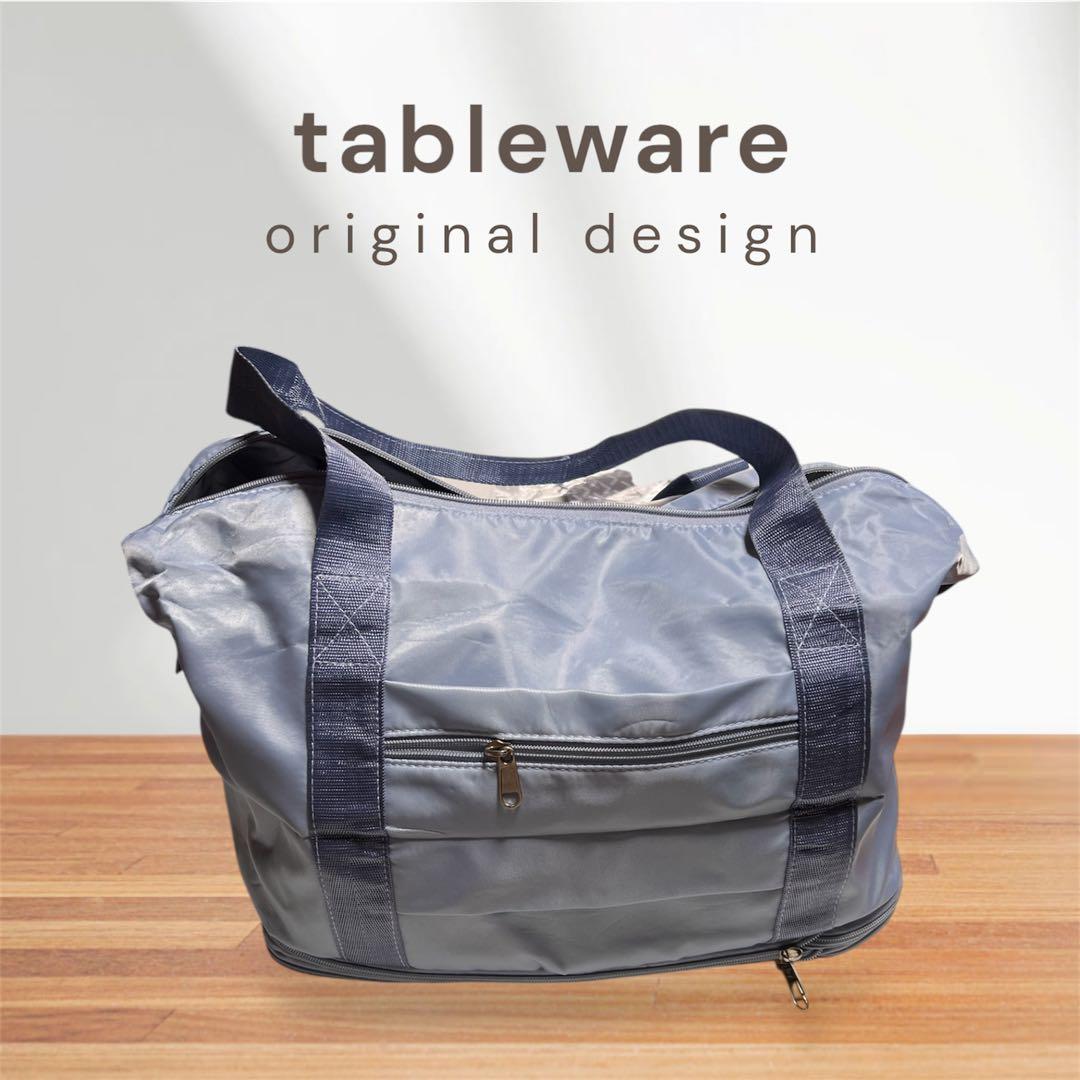 ブルー キャスター付きボストンバッグ 55cm 旅行　　旅行の予備カバン