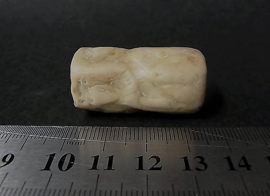 ★B1204★古代石 (259) 大型　円筒印章　古代オリエント　出土品