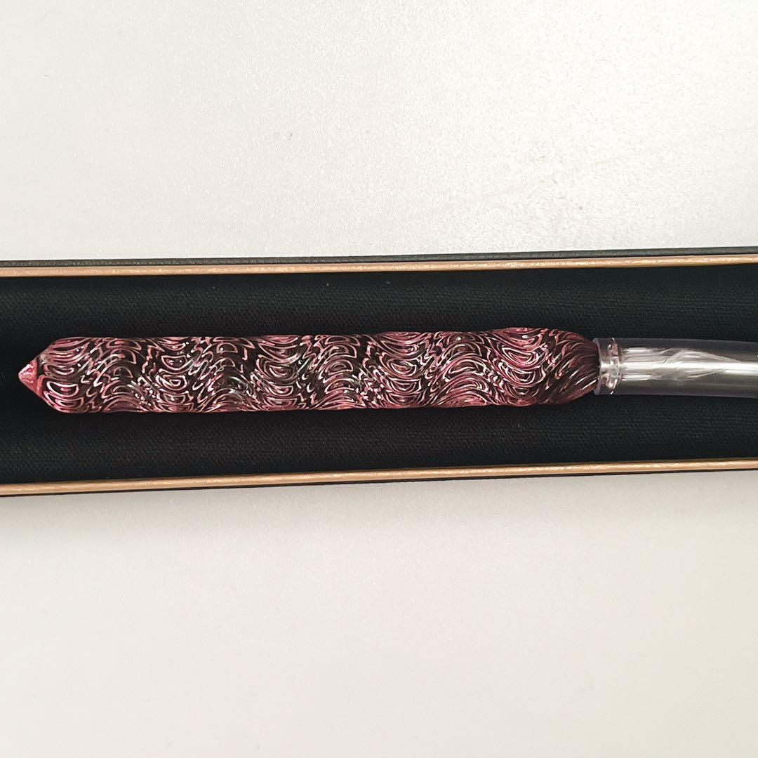 HASE硝子工房　流水ショート　ガラスペン ピンク