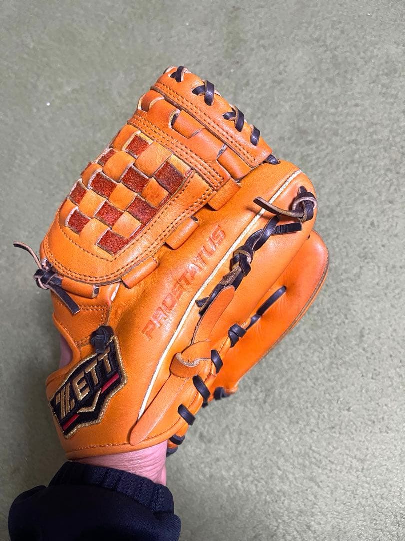 ZETT 軟式グローブ オレンジ　源田モデル　プロステイタス